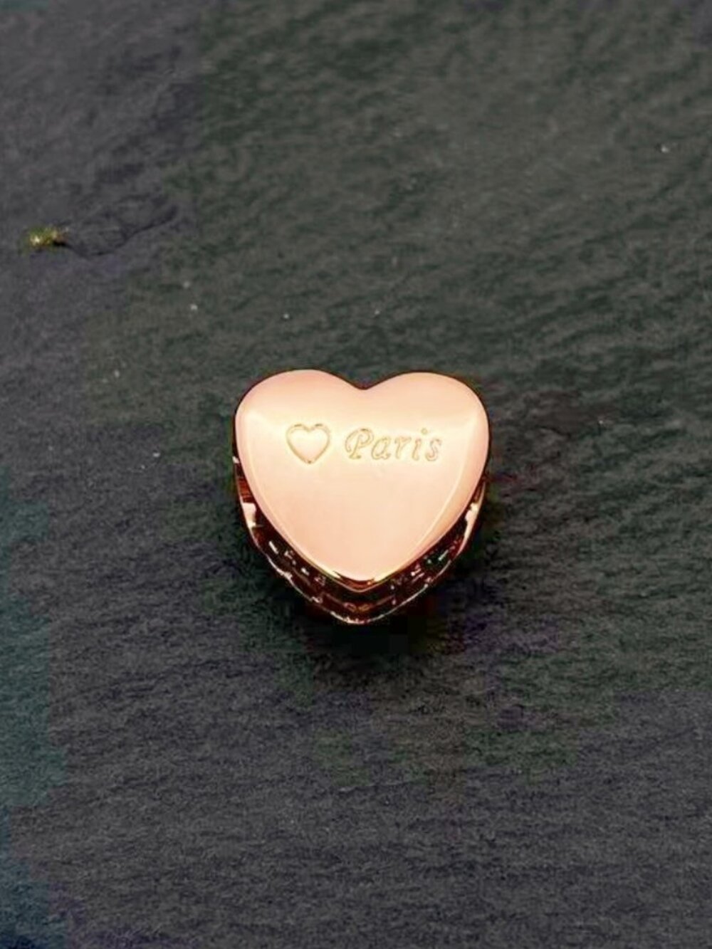 Pandora I Love Paris Heart Charm Rose Gold Plated Jewelry